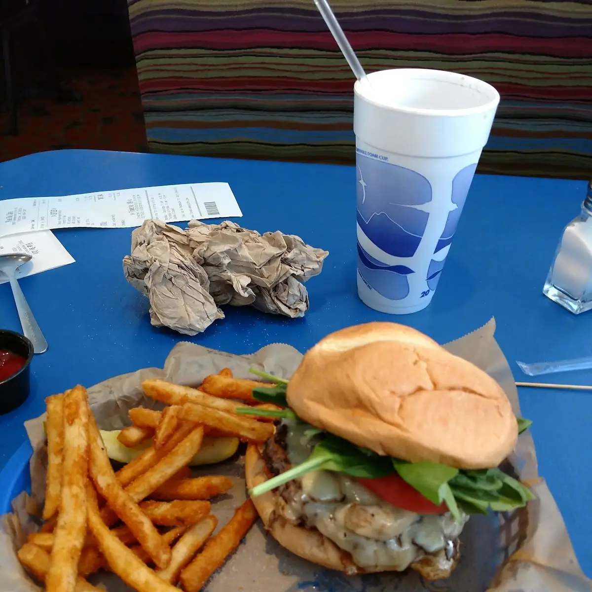 Bacon Swiss Mushroom and Spinach Burger