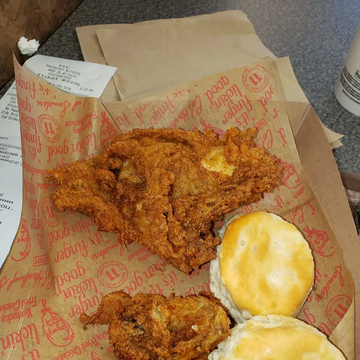 Fried Chicken and Biscuit