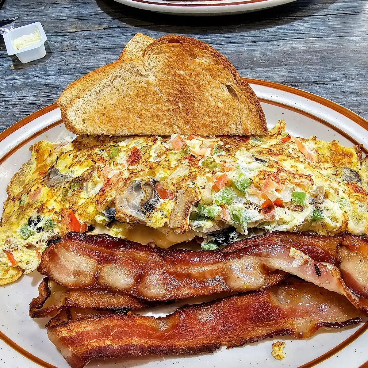 Vegetarian Omelette w Bacon
