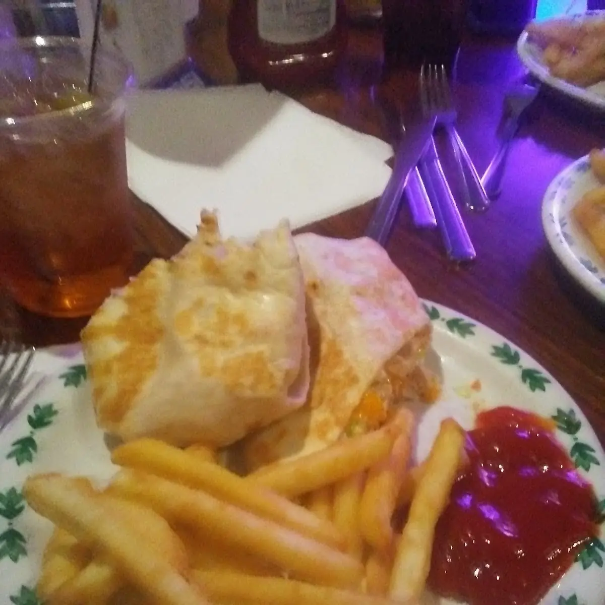 Grilled Chicken Wrap with Fries