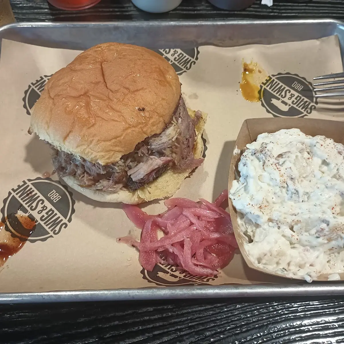 Pulled Pork with Baked Potato Salad