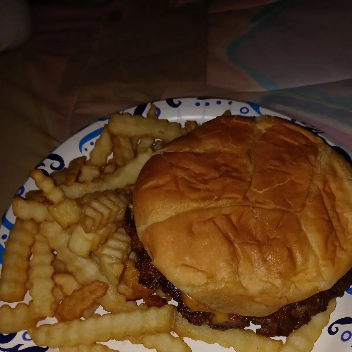 Double Cheeseburger and Fries