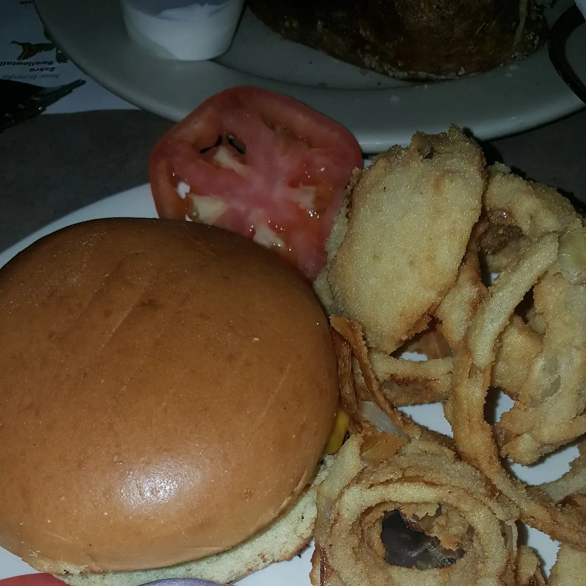 Hamburger & Onion Rings