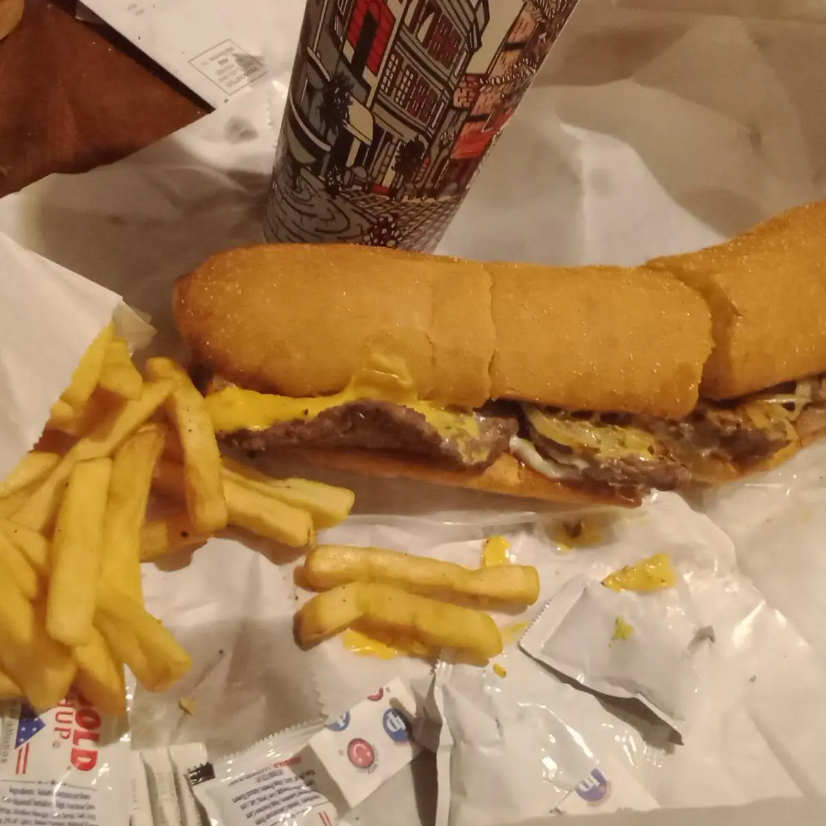 Cheese Burger Sub Combo