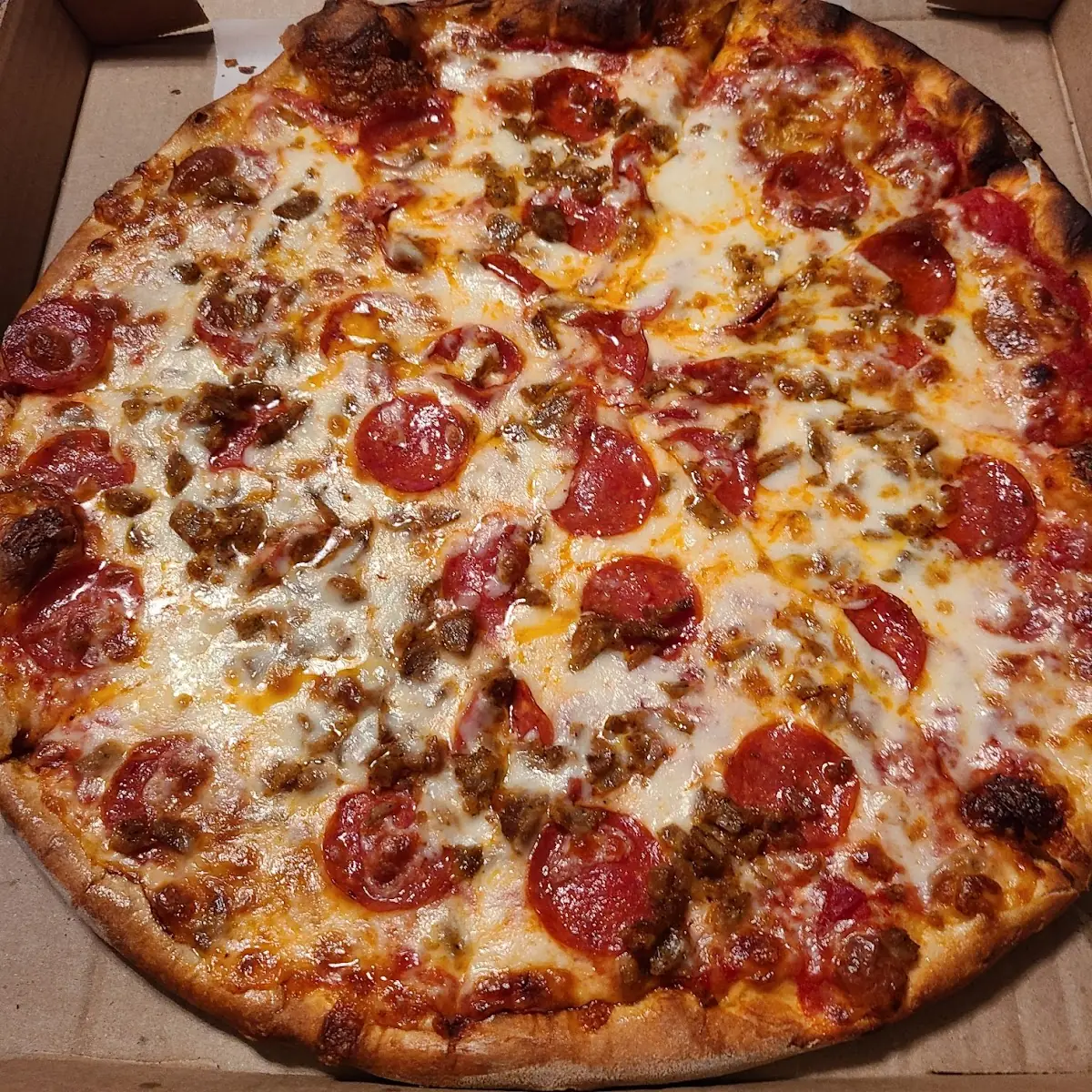Large Pepperoni and Sausage Pizza