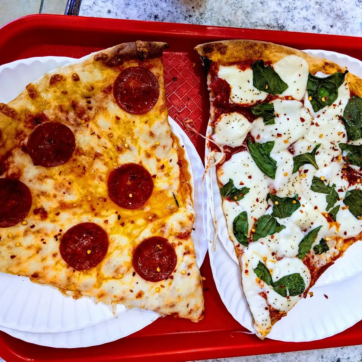 Pepperoni and Margarita Pizza