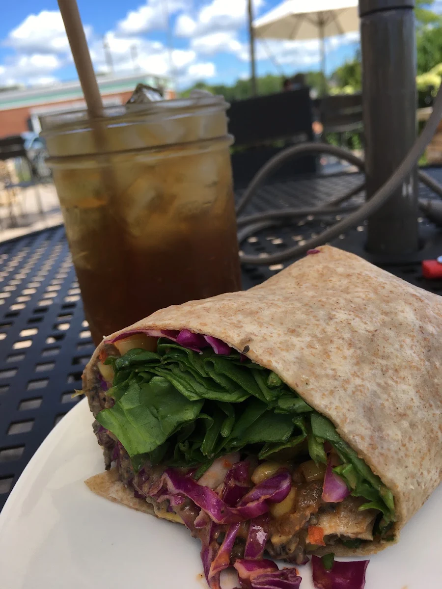 Black Bean Hummus Wrap