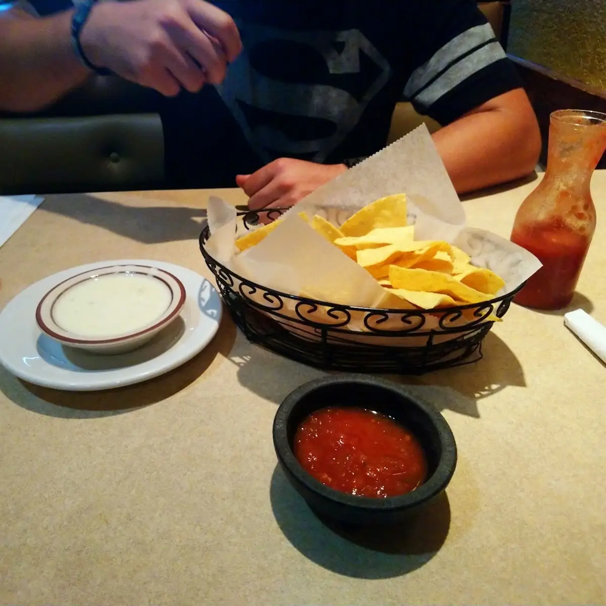 Chips Salsa and Queso