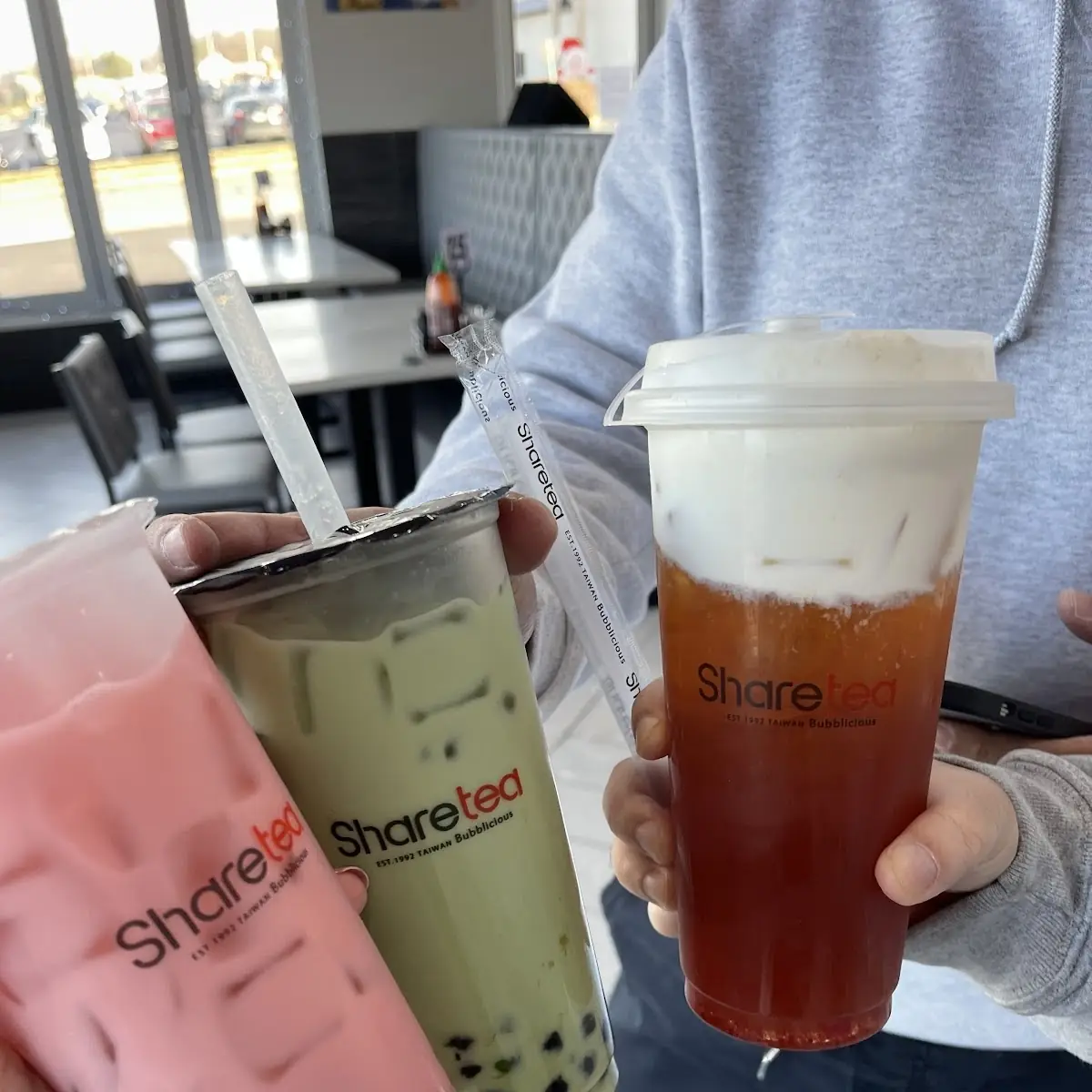 Peach Tea Ice Blended with Lychee Jelly Green 46