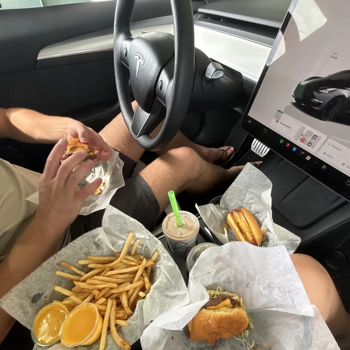 Chocolate Shake Cheeseburger Cheese Fries