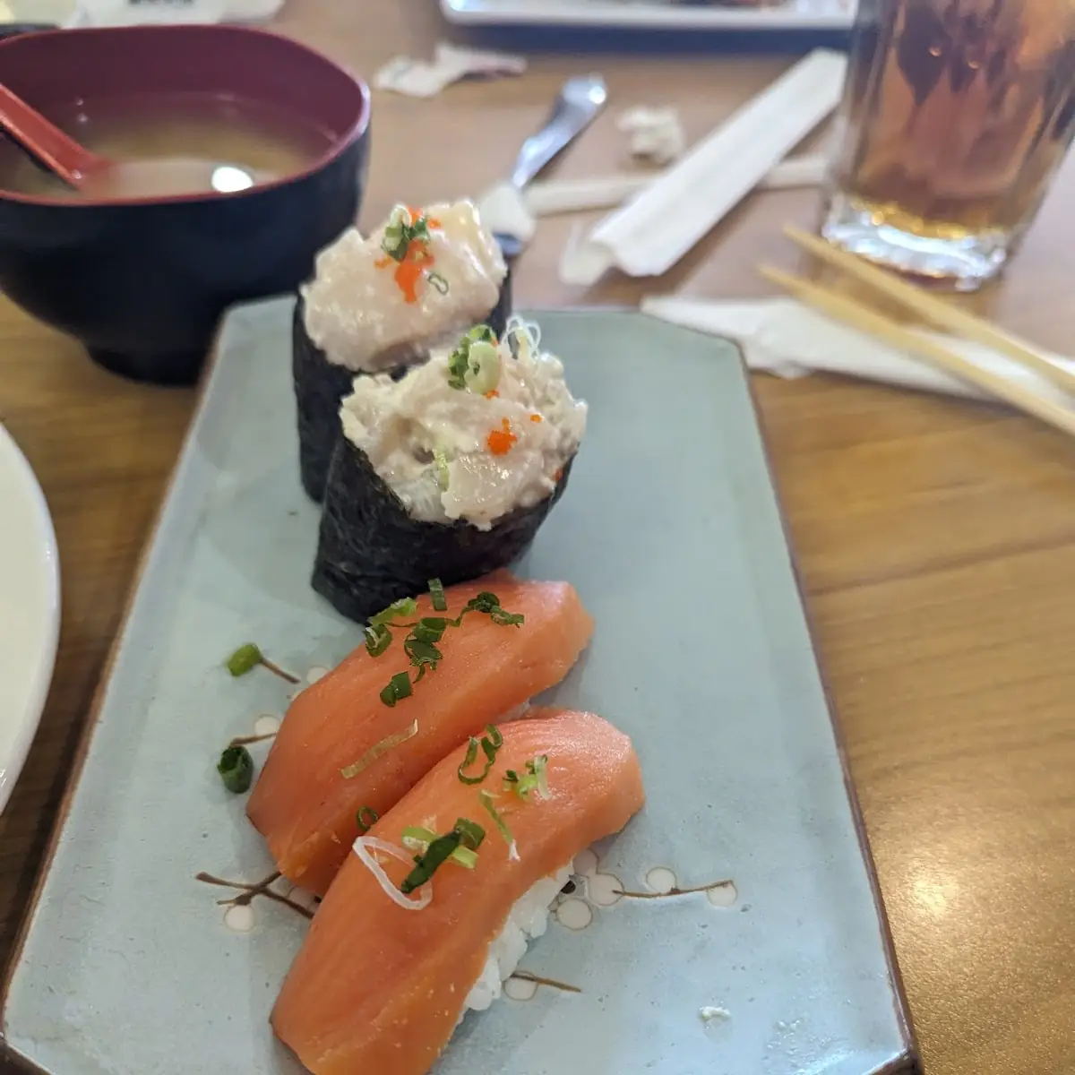 Smoked Salmon Sushi and Scallop Special