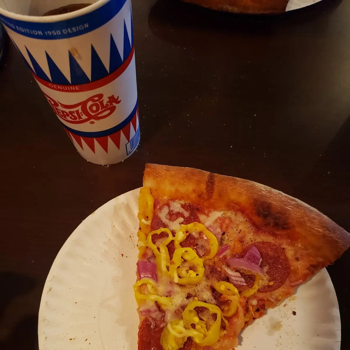 Pepperoni Onion and Banana Peppers