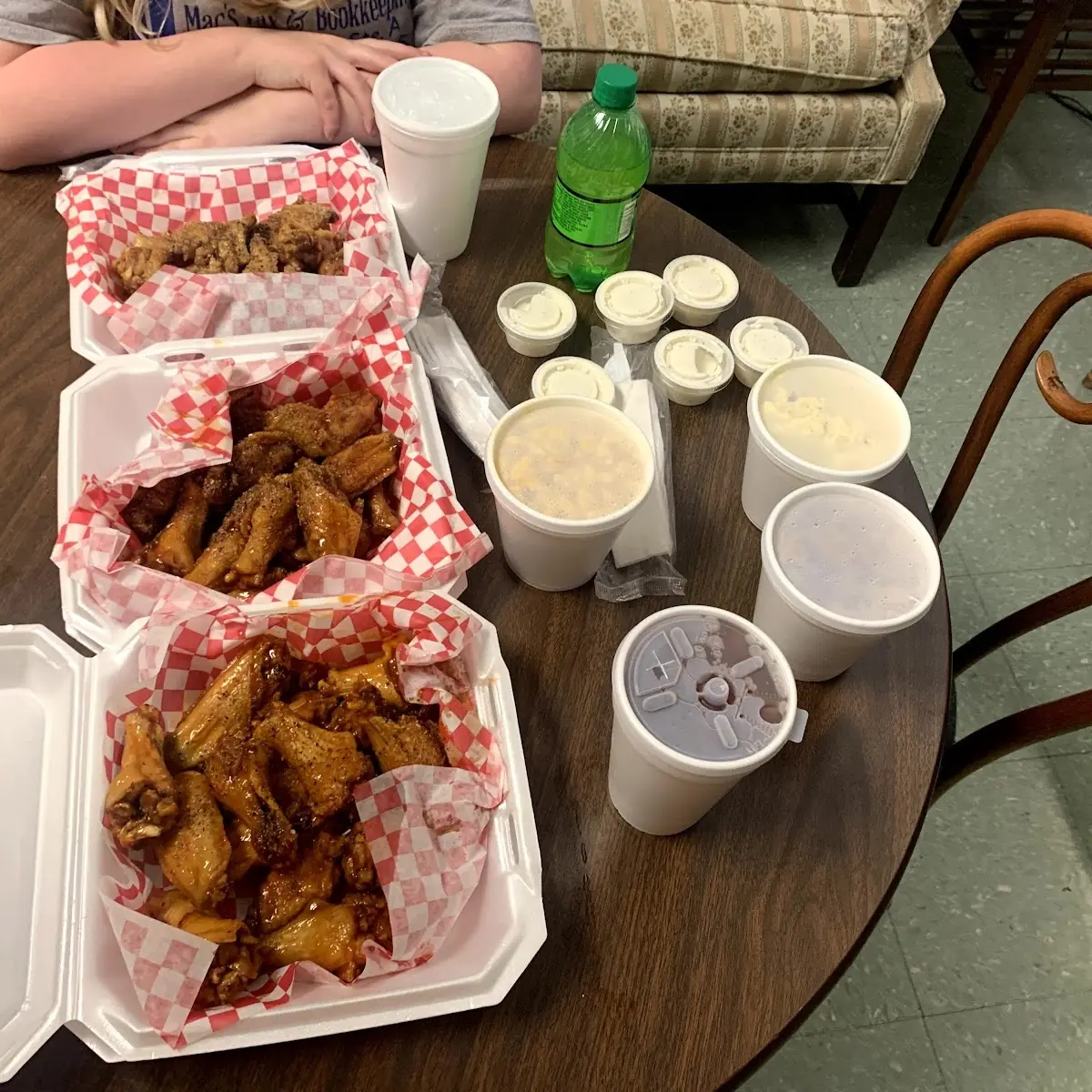 Wings Fries Roll and Drink