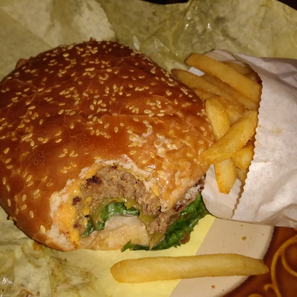 Double Cheeseburger and Fries