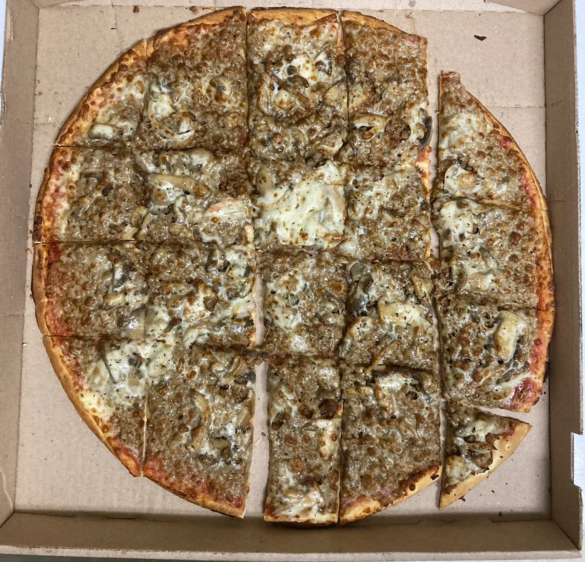 Sausage and Mushroom Pizza