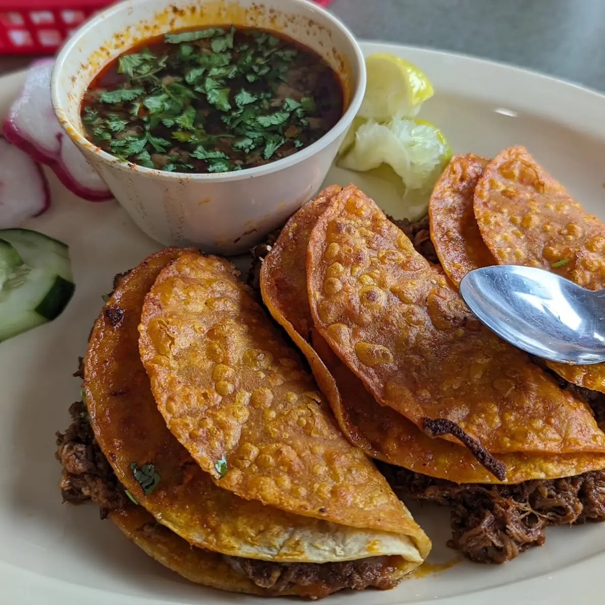 Birria Tacos with Consome