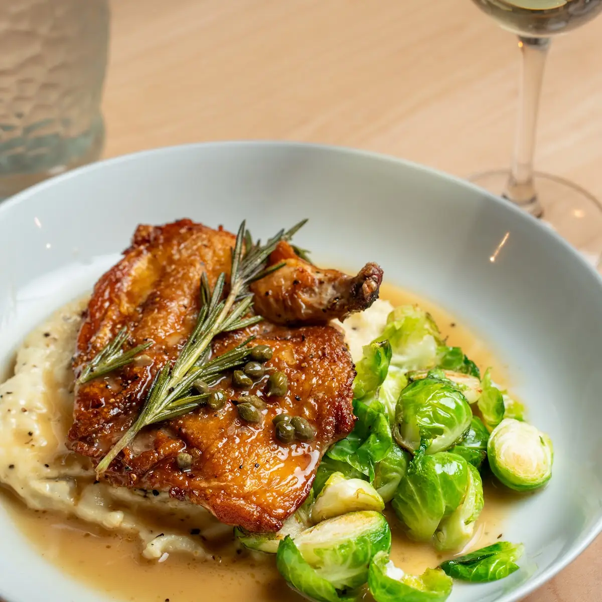 Pan Seared Crispy ½ Chicken