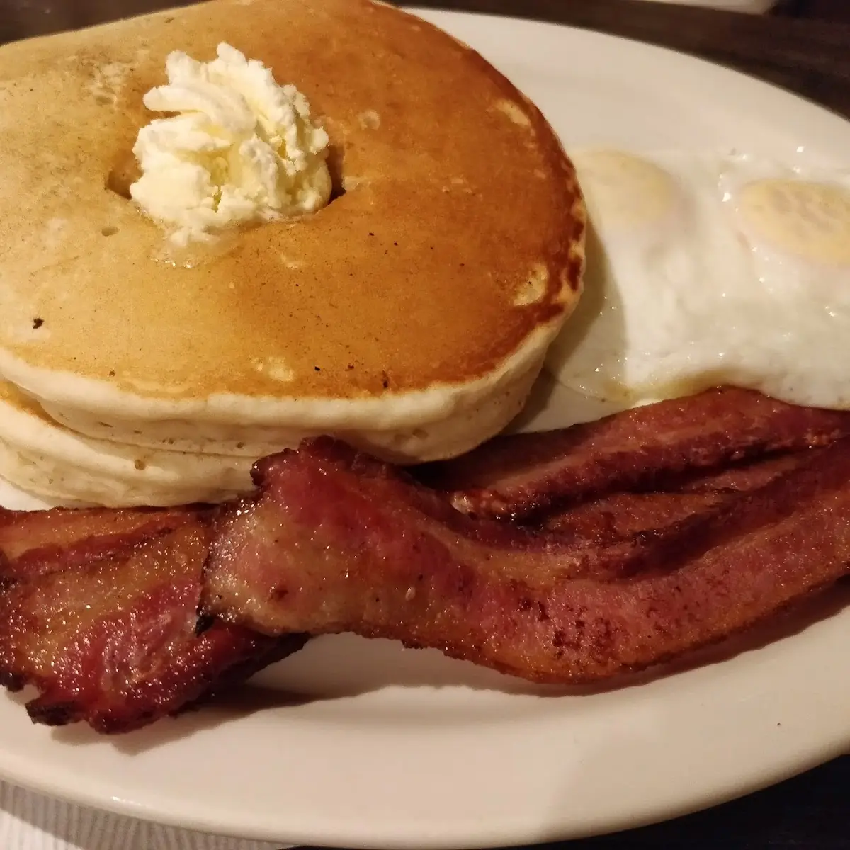 Eggs Pancakes with Bacon