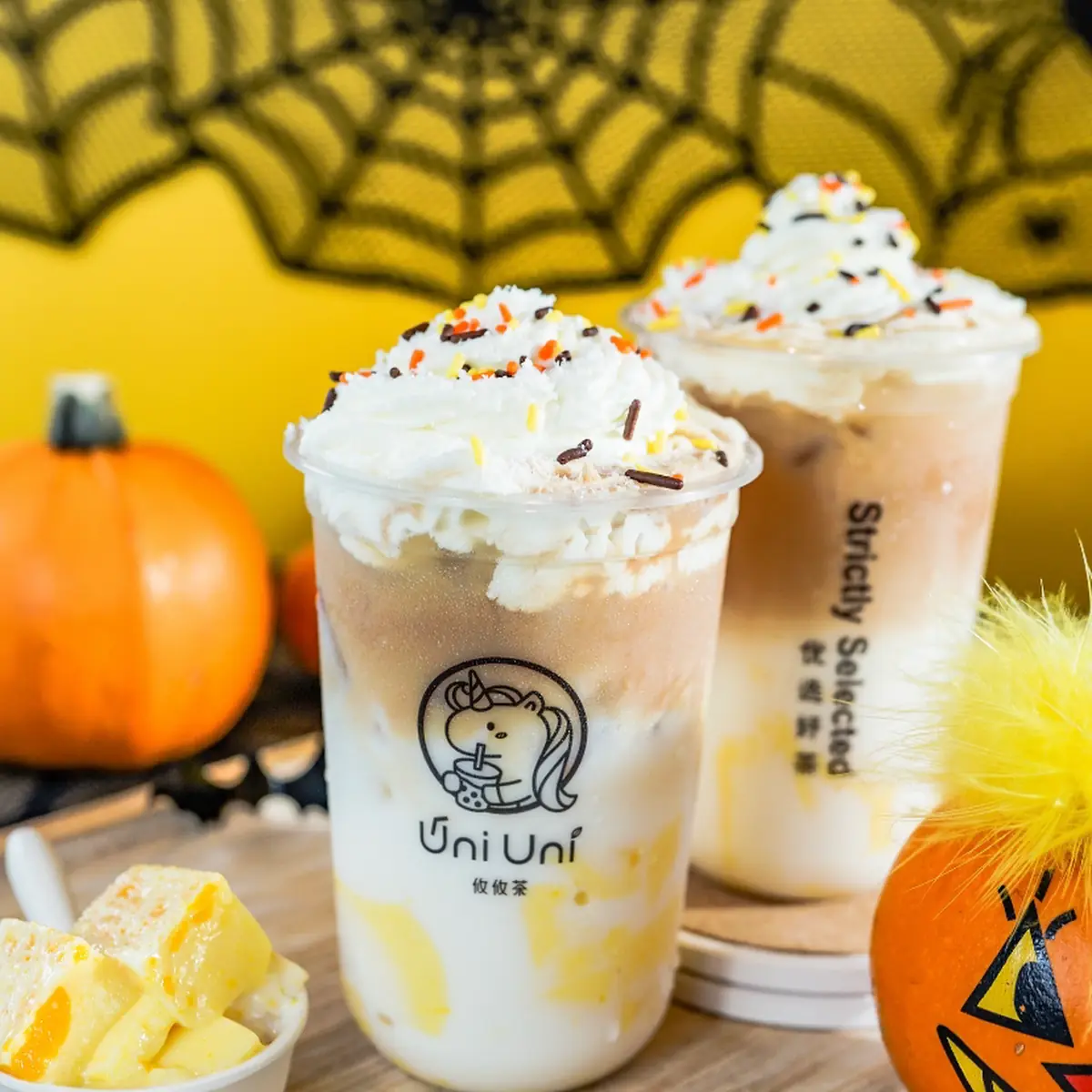 Pumpkin Black Tea Latte with Coconut Cream