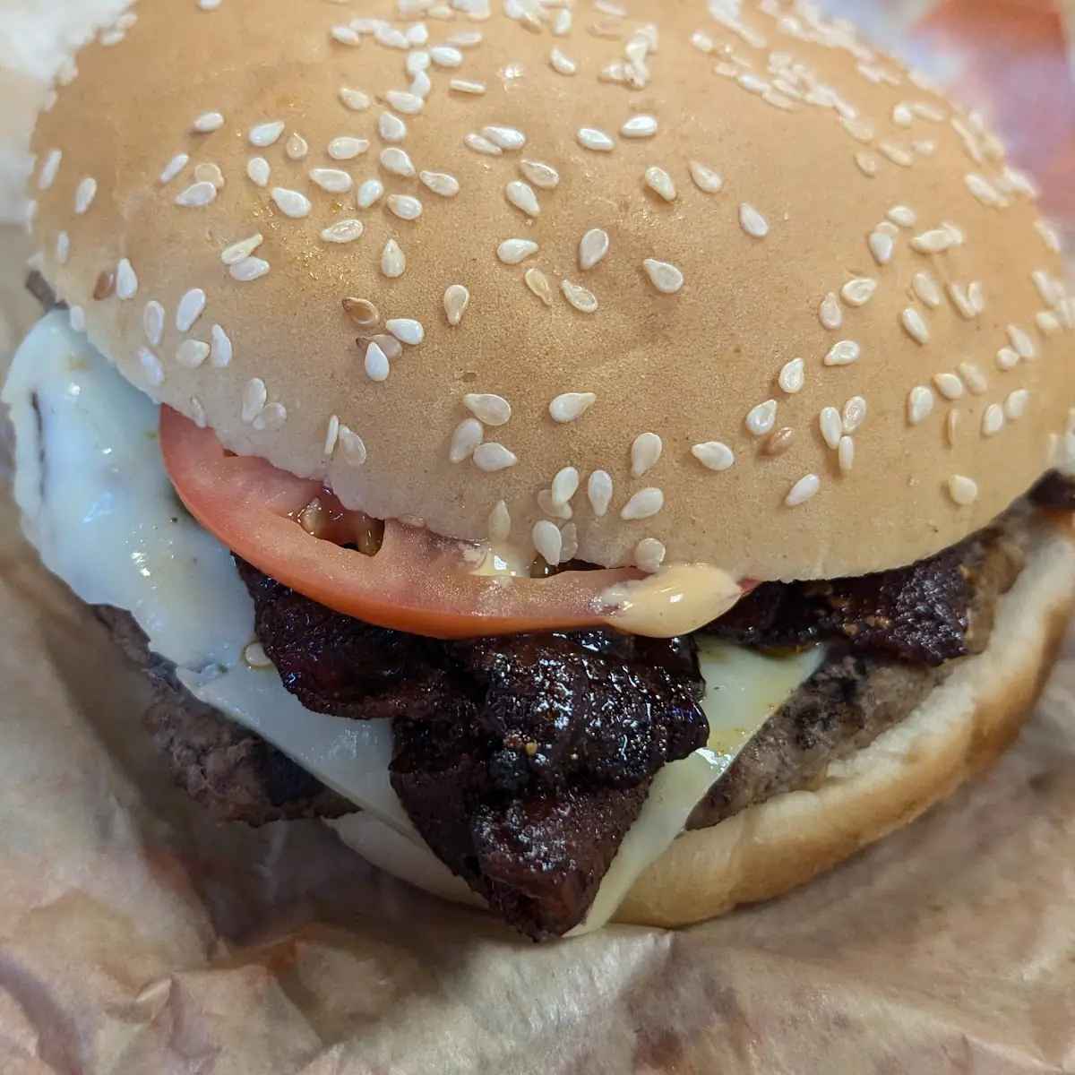 Fiery Bacon Double Cheeseburger
