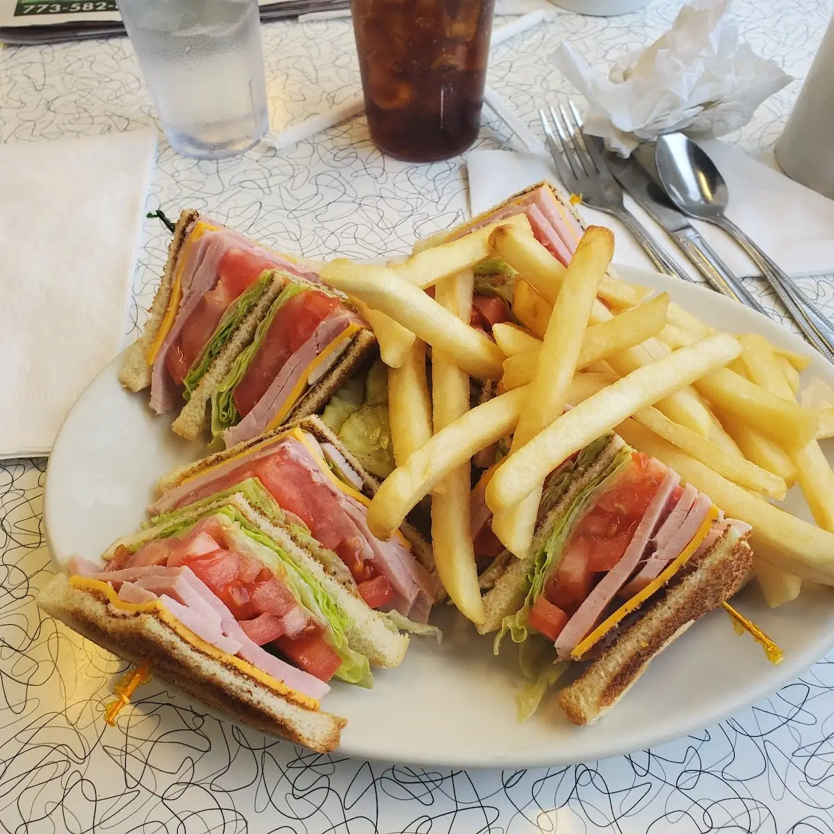 Ham Cheese Club Sandwich