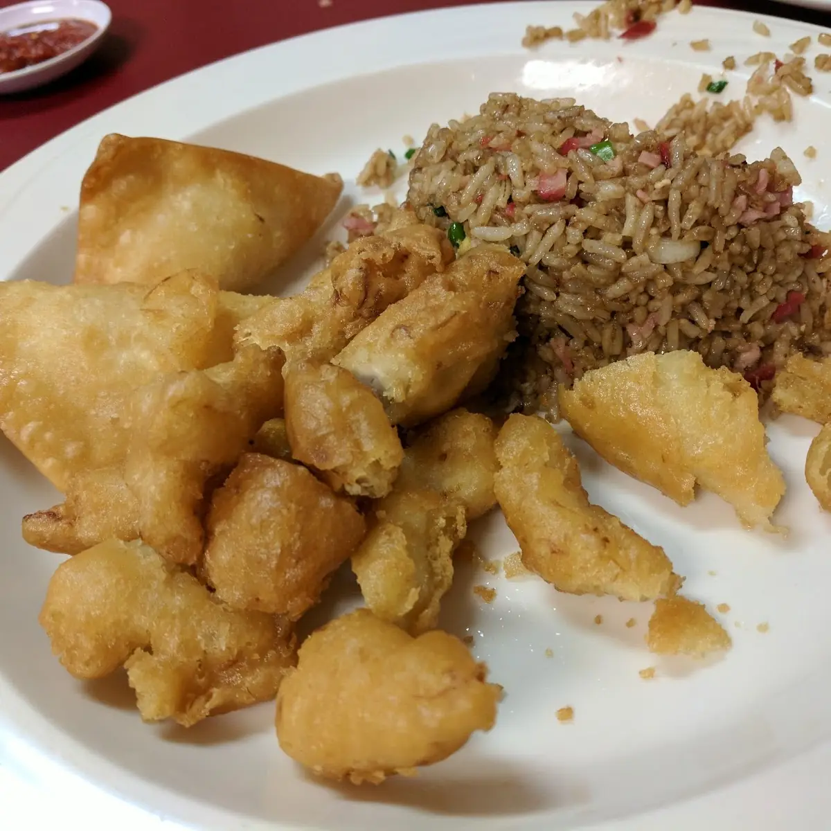 Pork Fried Rice Crab Rangoon