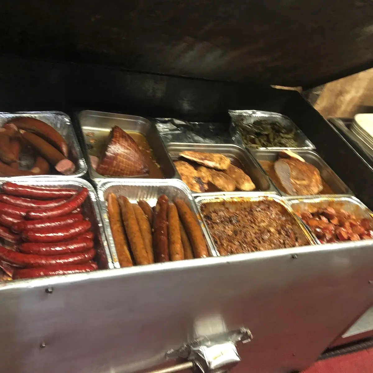 Barbecue Chicken Hotlinks Pork Ribs Turkey Sausage Barbecue Beans and Brisket