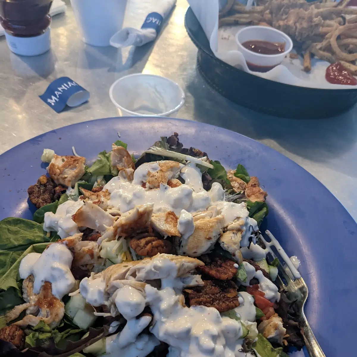 Chicken Salad Broiled Chicken with Blue Cheese Dressing