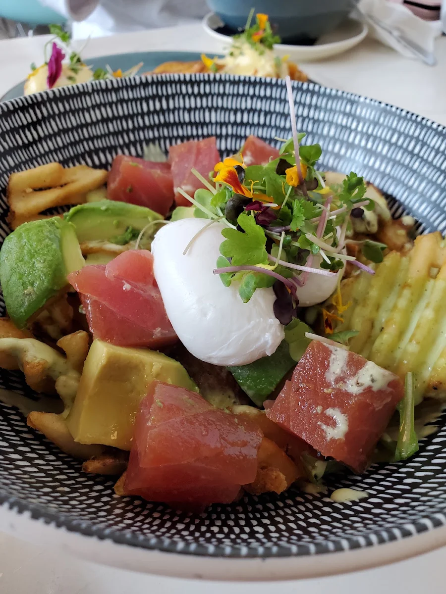 Tuna Crudo Breakfast Poutine