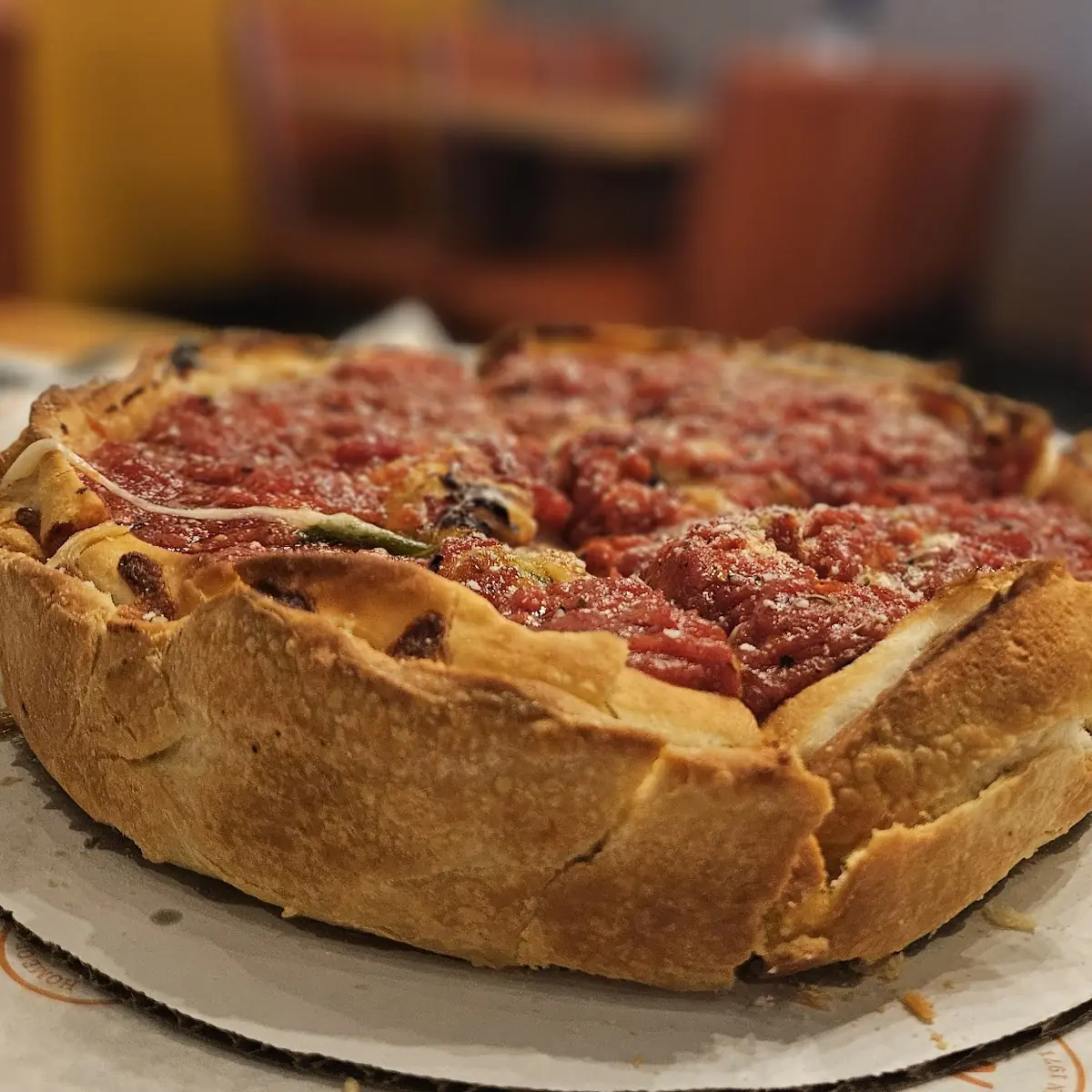 Chicago Pepperoni Deep Dish Pizza Chicago