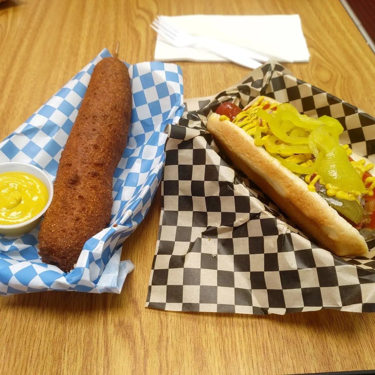 Corn Dog and Chicago Dog