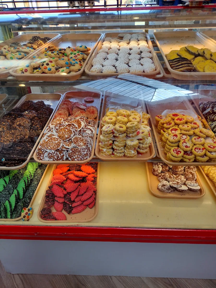 Assorted Pastries in a Display Case