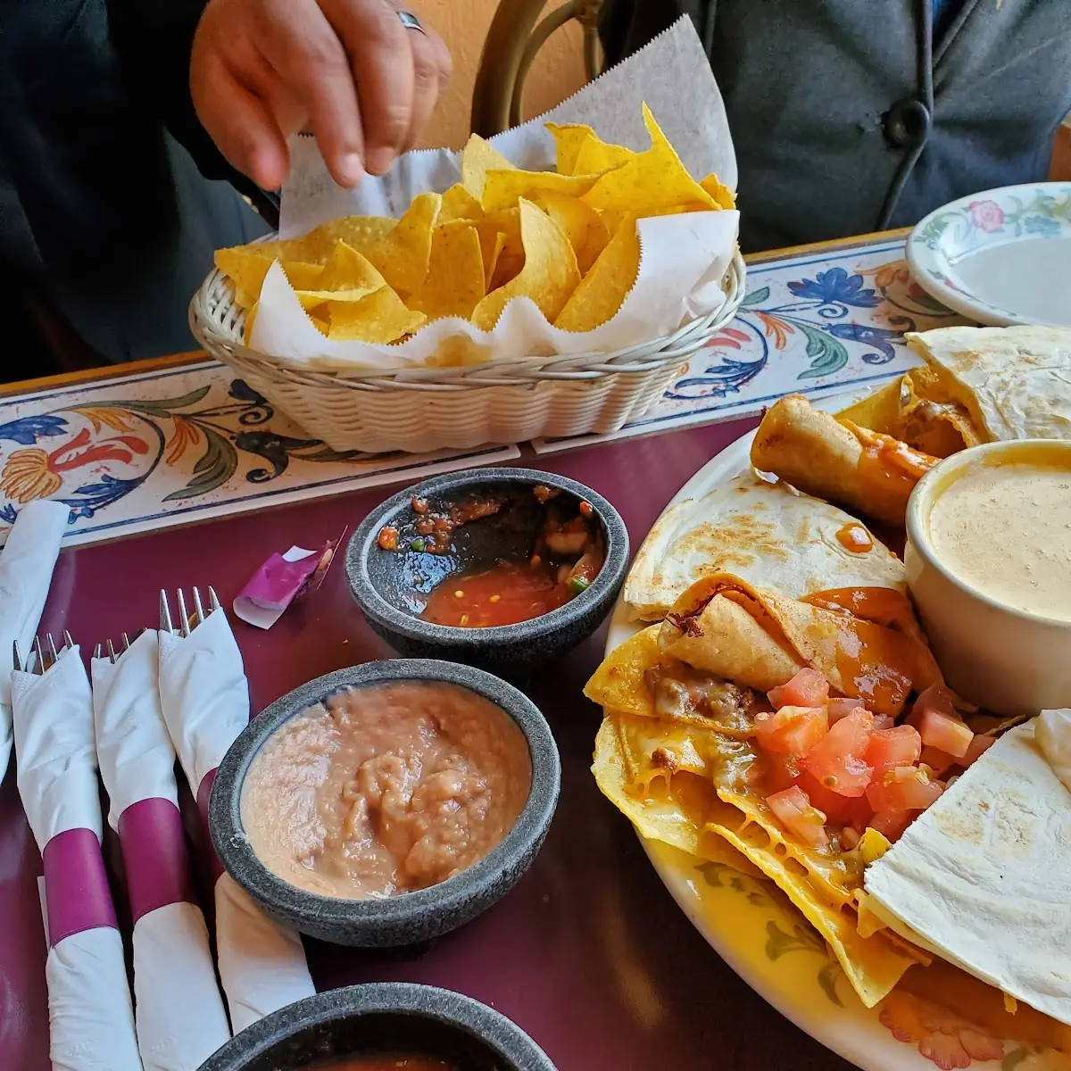 Chips Salsa Beans