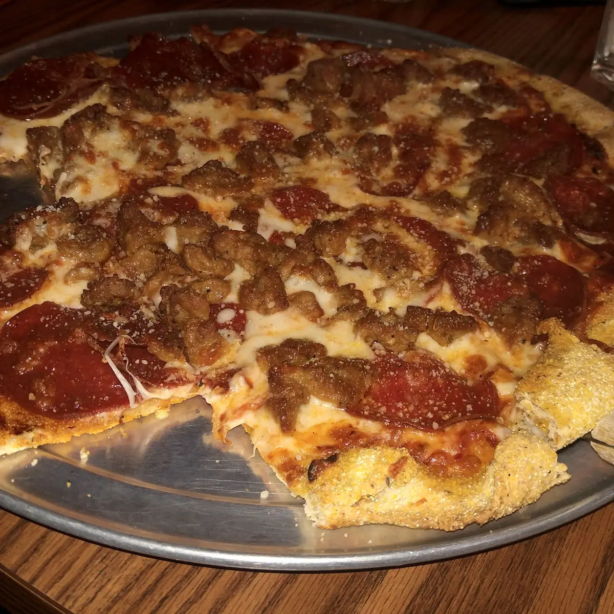 Sausage and Pepperoni Pizza