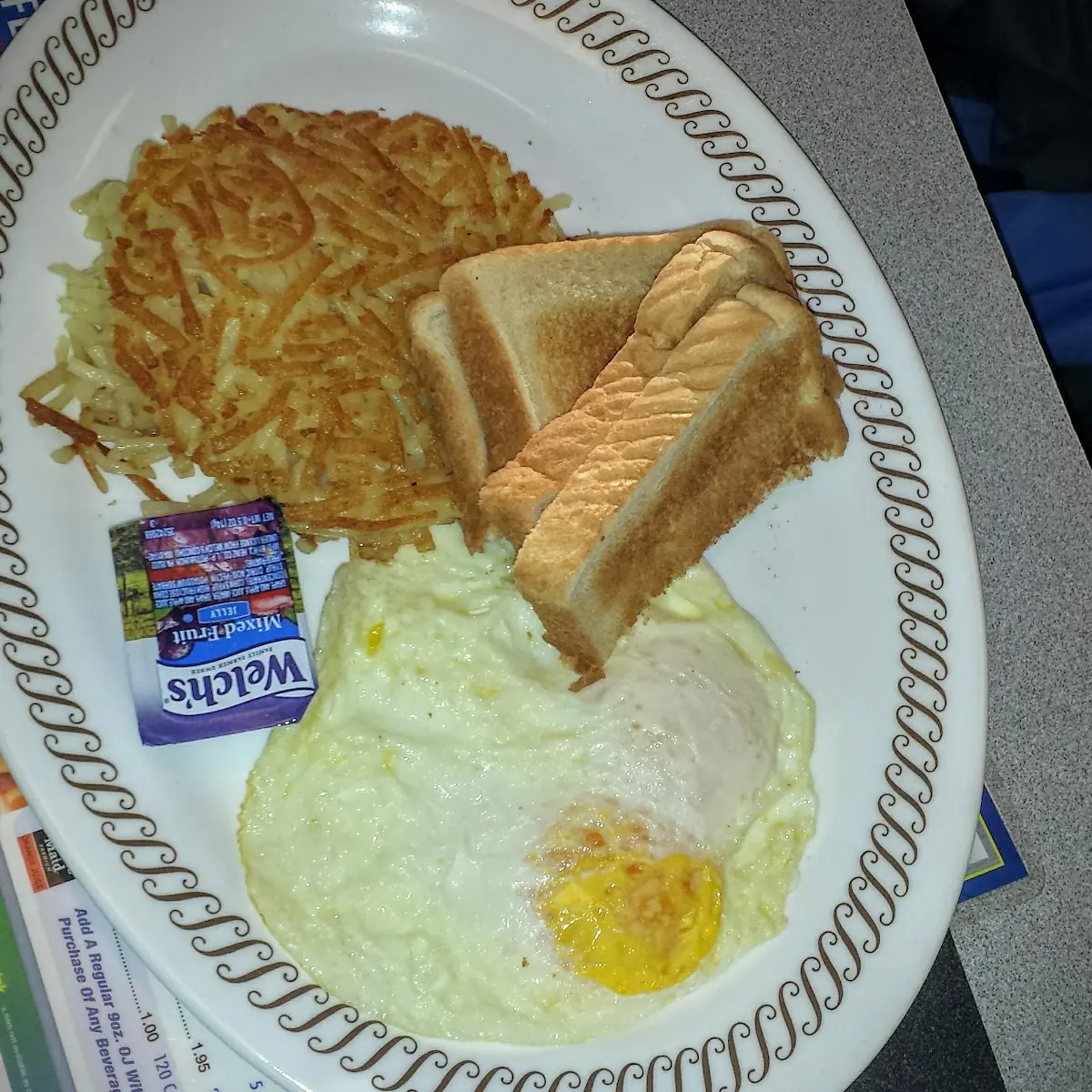 Eggs Toast and Hash Browns