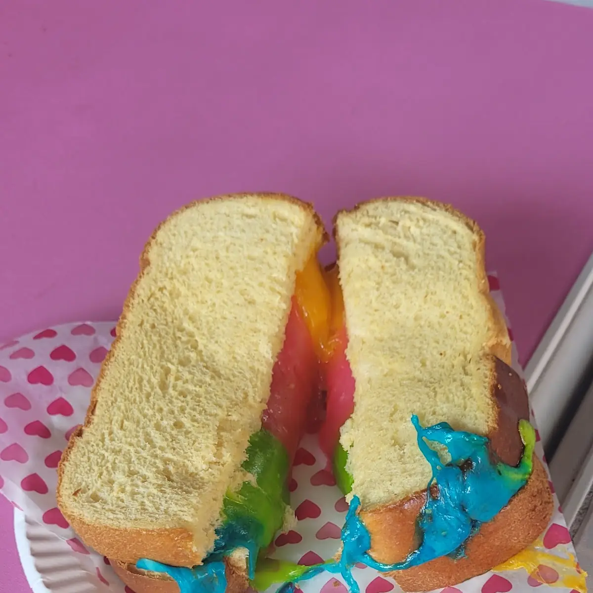 Rainbow Grilled Cheese Sandwich