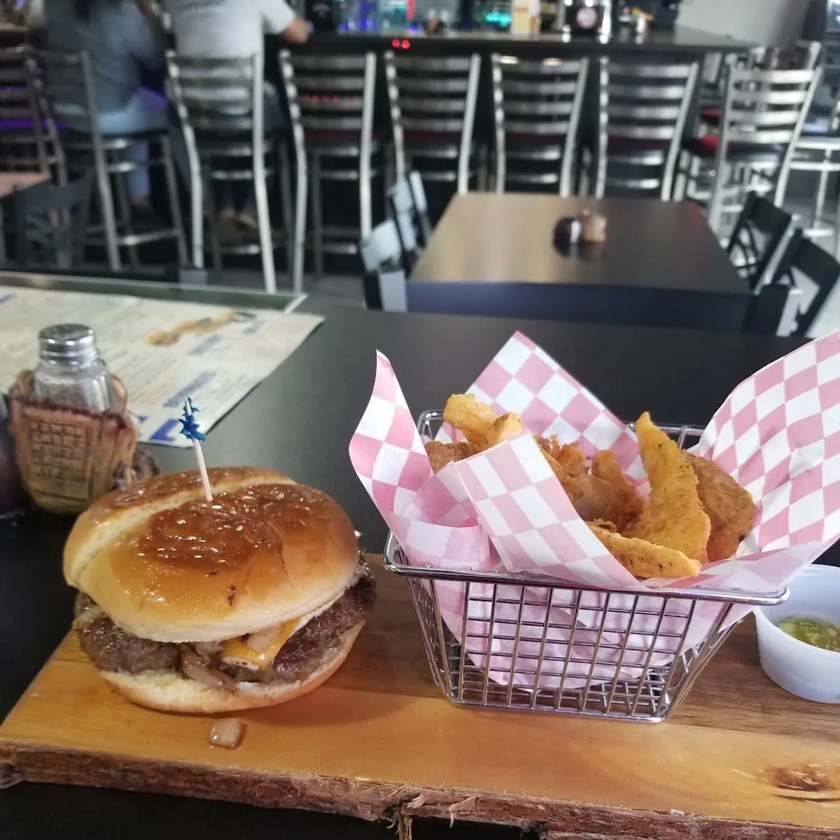 Cheese Burger and Fries