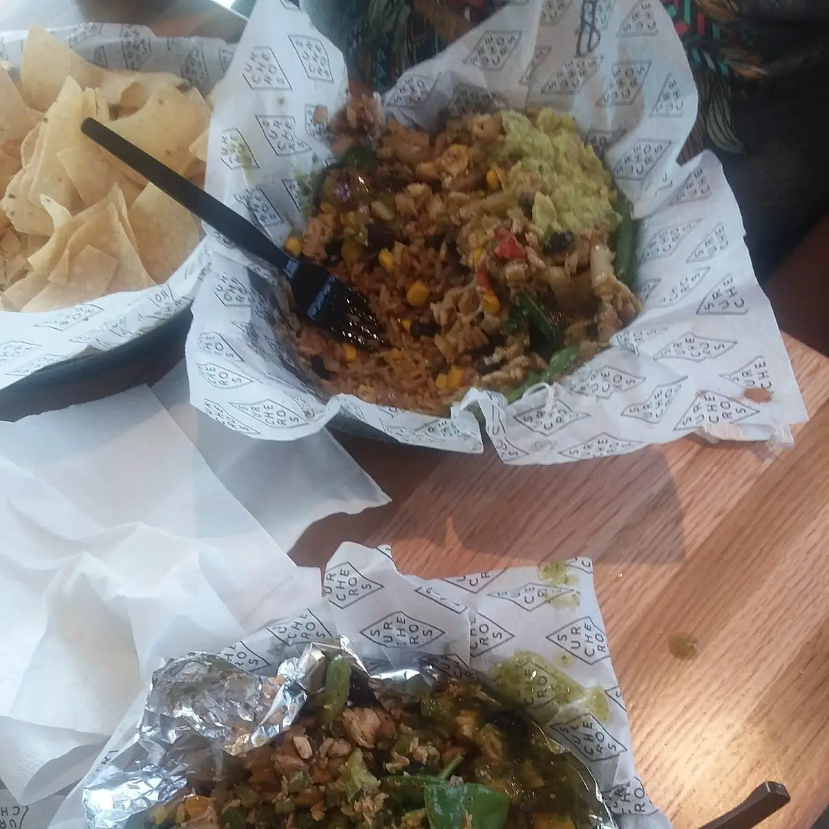 Chicken Bowl with Extra Chicken and Green Salsa