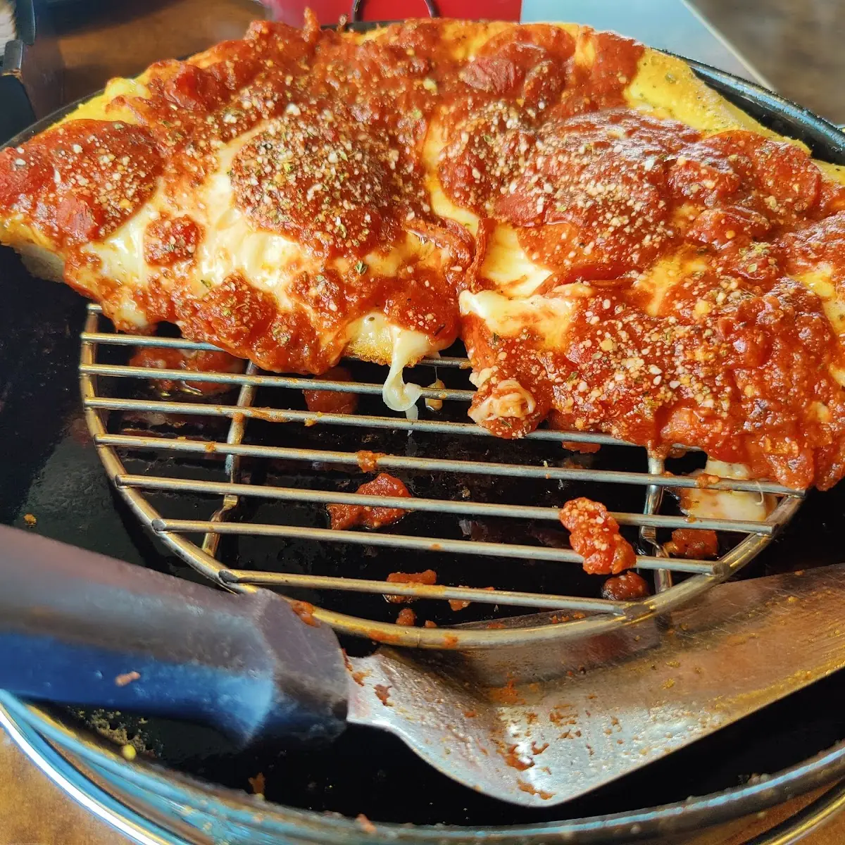 Deep Dish Pepperoni Pizza