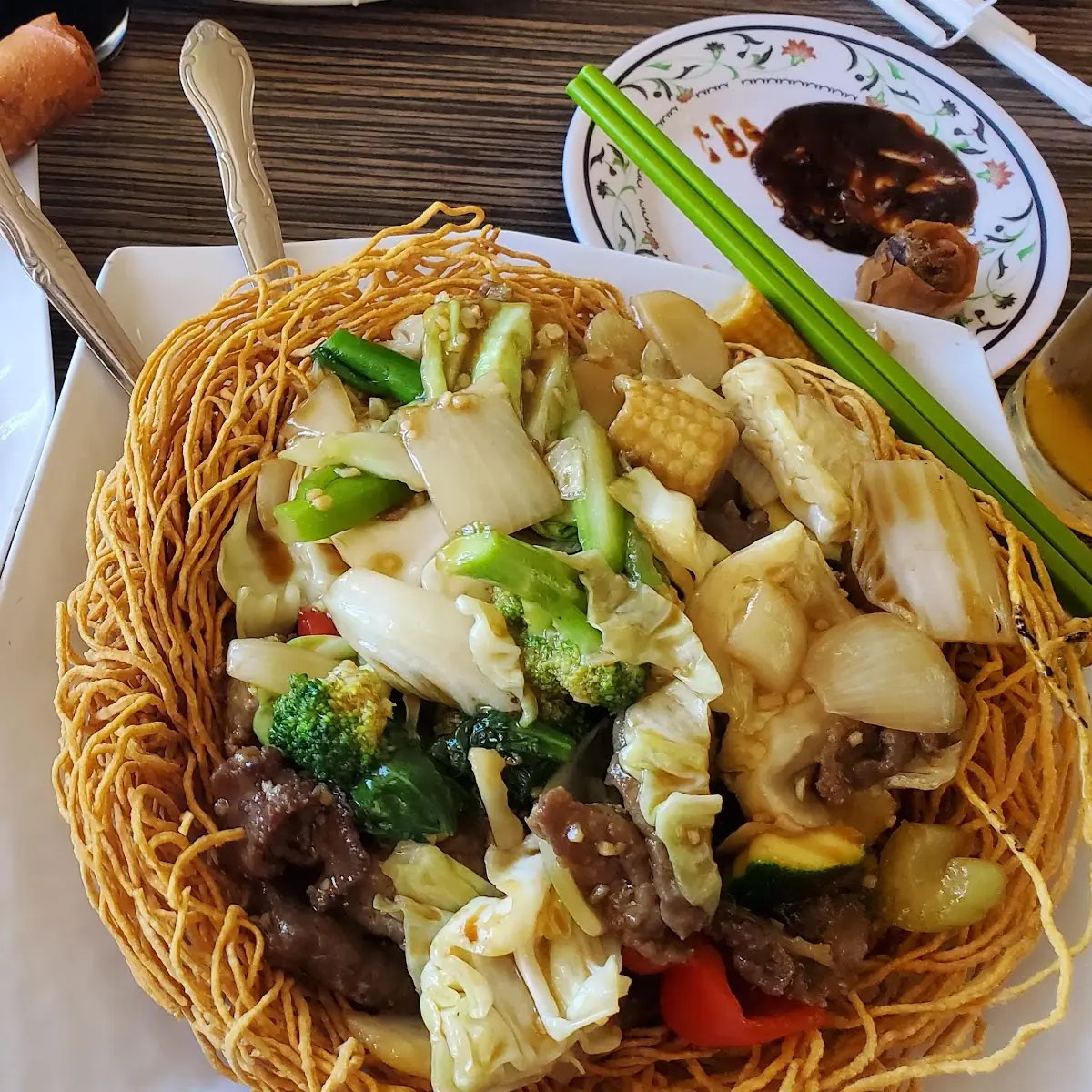 Cripy Egg Noodle Tofu MI Xào Dòn