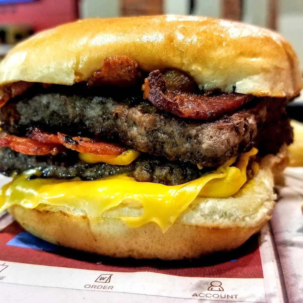 Beef Patty with Bacon Cheeseburger