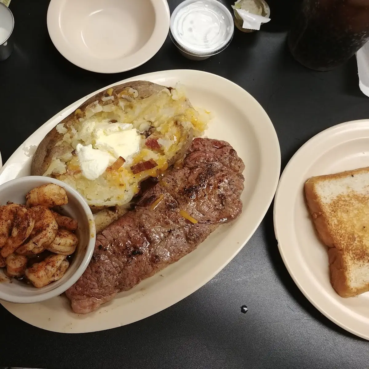 New York Strip and Shrimp