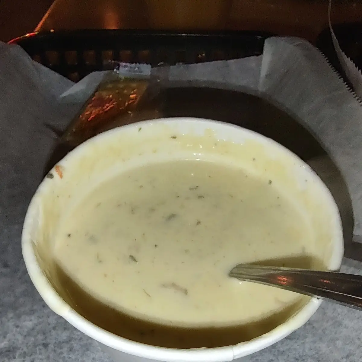 CUP of Tony's World Famous Clam Chowder