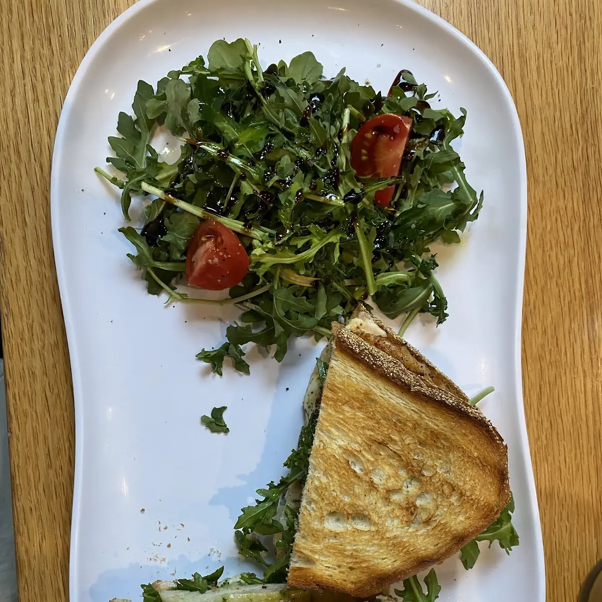 Chicken Pesto Panini with Side Salad