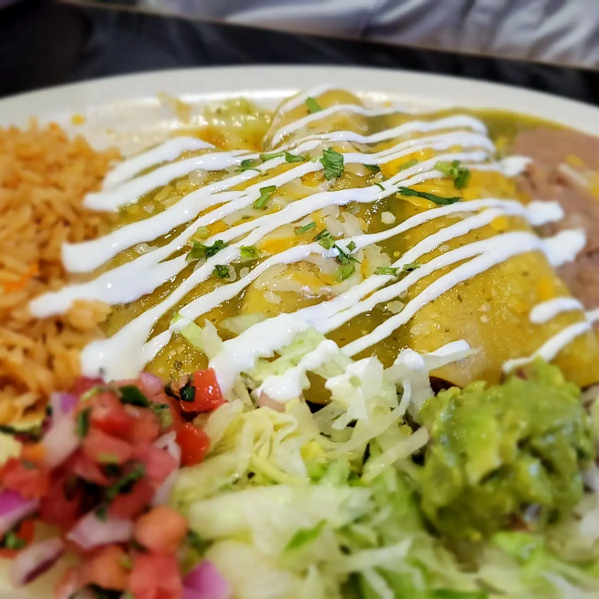 Chicken Burrito with Green Sauce