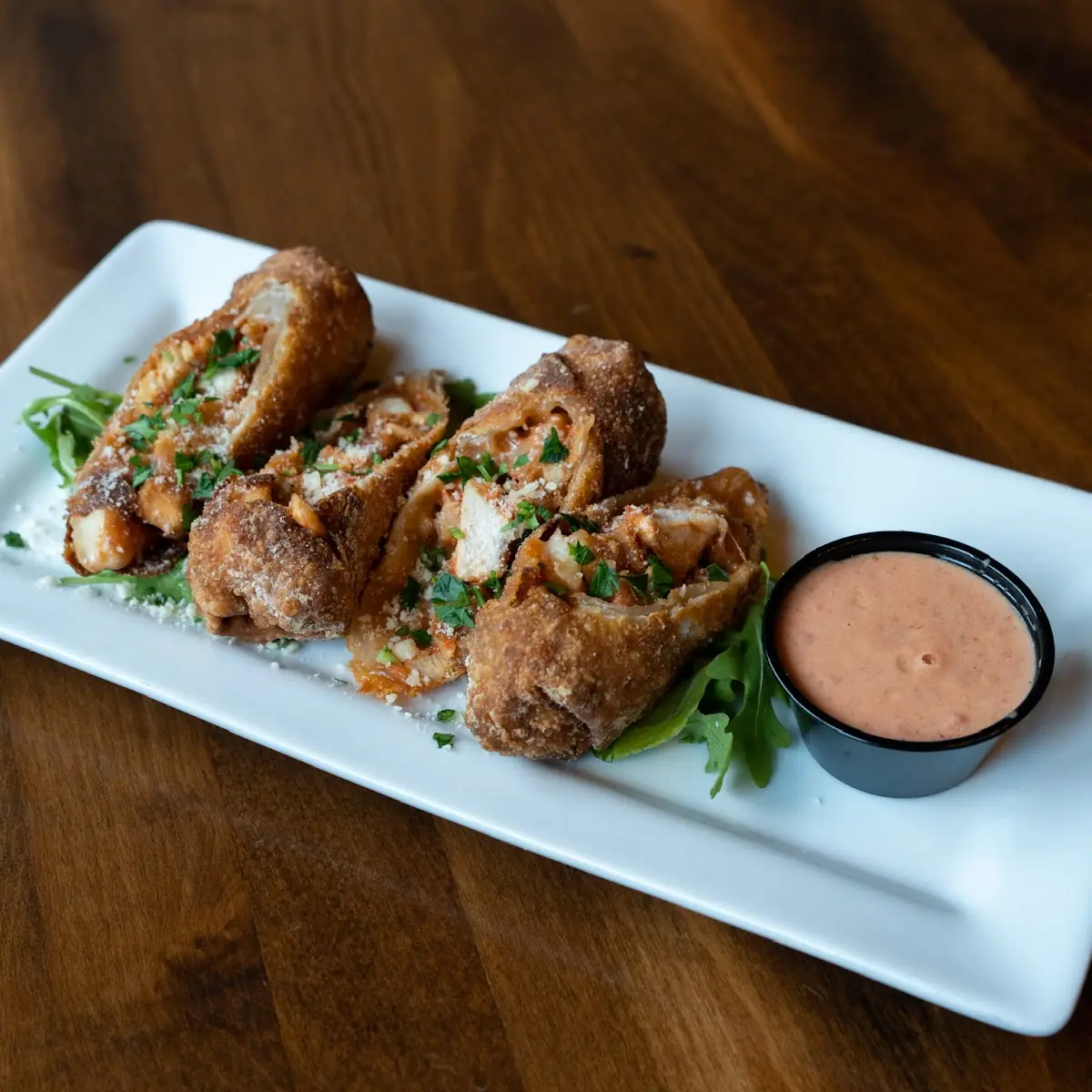 Drunken Chicken Parm Eggrolls