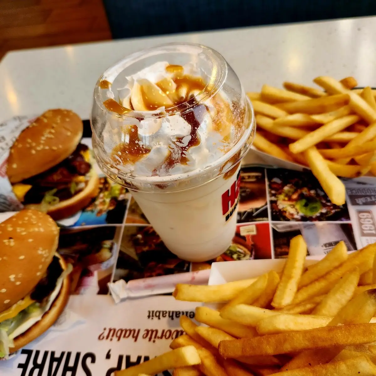 Bacon Cheeseburger Caramel Shake Fries