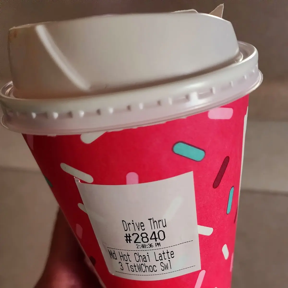 Toasted White Chocolate Chai Latte