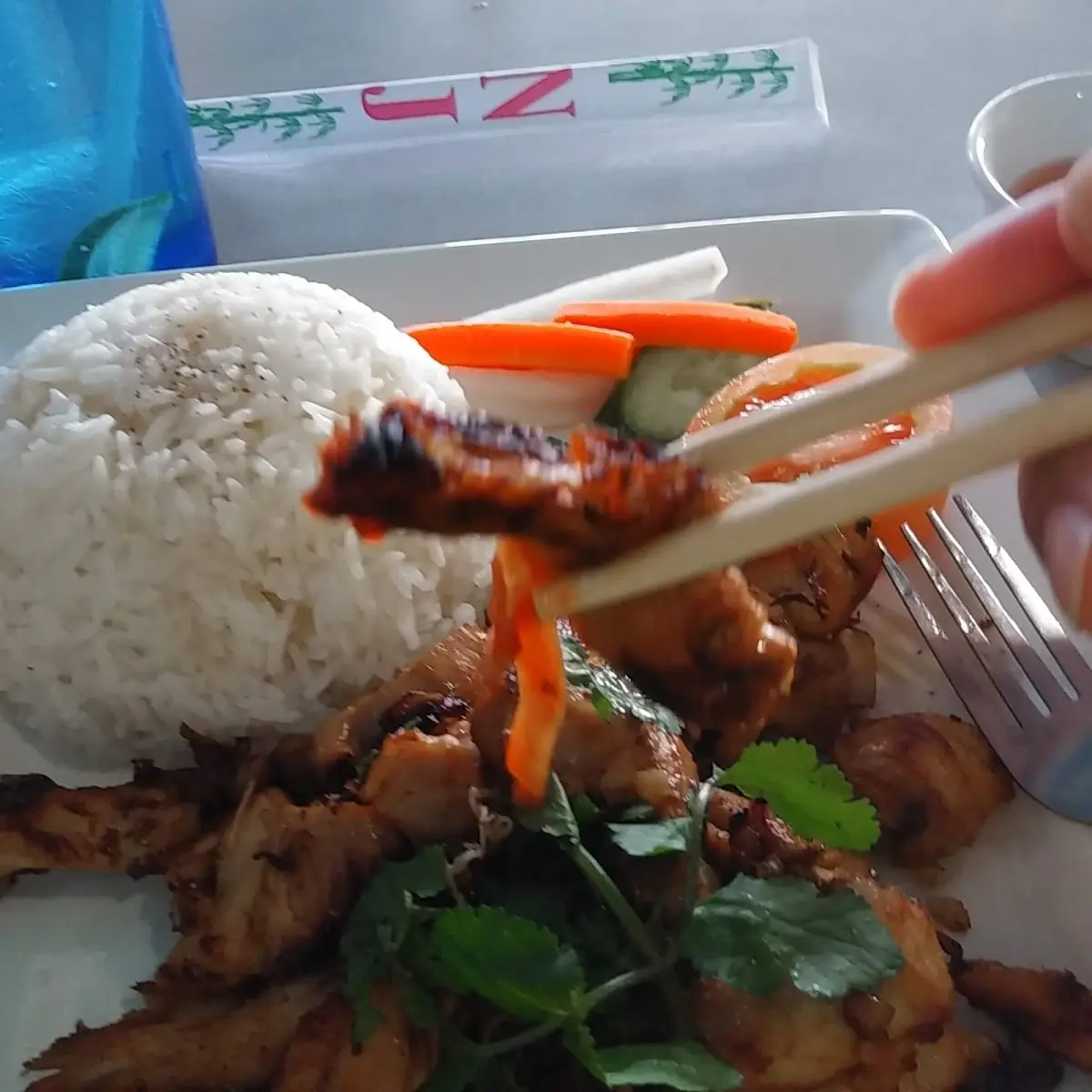 Lemon Grass Chicken Plate Com GÀ Nướng SẢ
