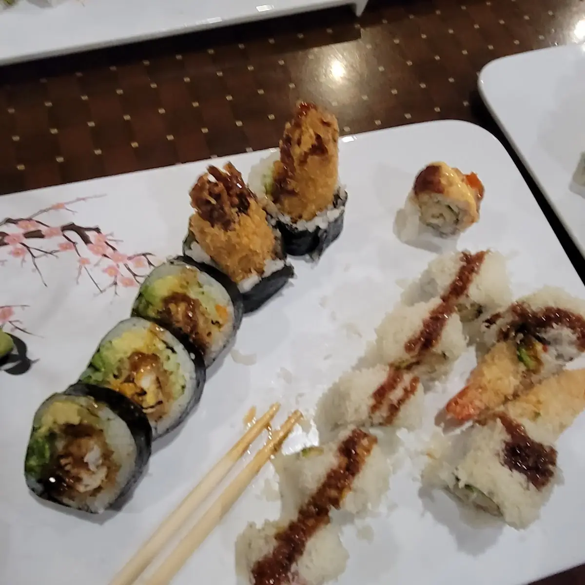 Left Is Spider Roll Right Is Crunchy Roll